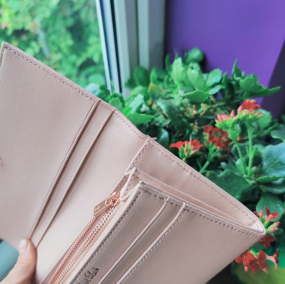 Ted Baker Leather Pale Pink Bow Matinee Purse New - Picture 8 of 13